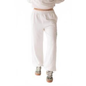 NEW FREE PEOPLE women's all star embroidered pant in white